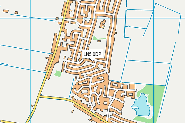 LN5 9DP map - OS VectorMap District (Ordnance Survey)