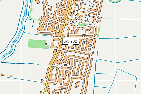 LN5 9DQ map - OS VectorMap District (Ordnance Survey)