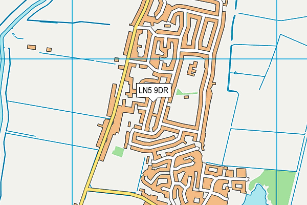 LN5 9DR map - OS VectorMap District (Ordnance Survey)