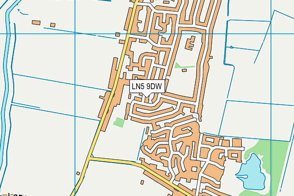 LN5 9DW map - OS VectorMap District (Ordnance Survey)