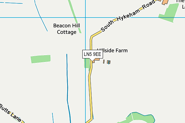 LN5 9EE map - OS VectorMap District (Ordnance Survey)