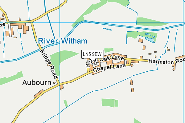 LN5 9EW map - OS VectorMap District (Ordnance Survey)