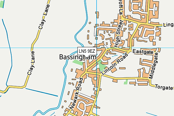 LN5 9EZ map - OS VectorMap District (Ordnance Survey)