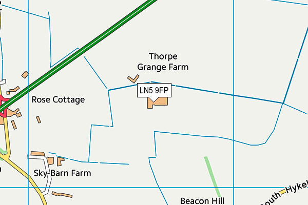 LN5 9FP map - OS VectorMap District (Ordnance Survey)