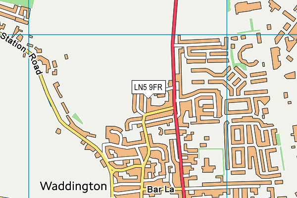 LN5 9FR map - OS VectorMap District (Ordnance Survey)