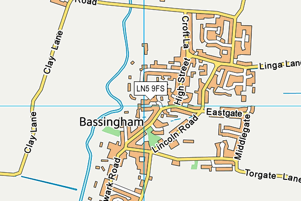 LN5 9FS map - OS VectorMap District (Ordnance Survey)