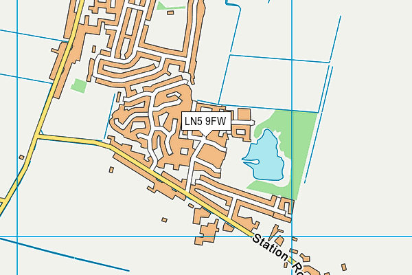 LN5 9FW map - OS VectorMap District (Ordnance Survey)