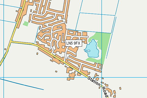 LN5 9FX map - OS VectorMap District (Ordnance Survey)