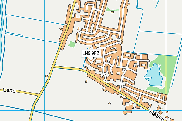 LN5 9FZ map - OS VectorMap District (Ordnance Survey)