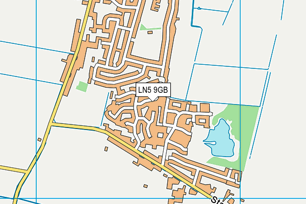 LN5 9GB map - OS VectorMap District (Ordnance Survey)