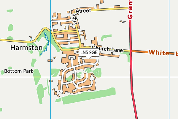 LN5 9GE map - OS VectorMap District (Ordnance Survey)