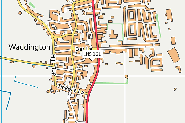 LN5 9GU map - OS VectorMap District (Ordnance Survey)