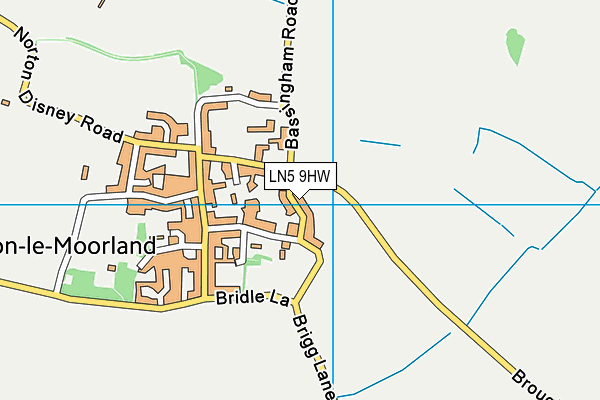 LN5 9HW map - OS VectorMap District (Ordnance Survey)