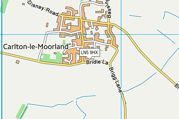 LN5 9HX map - OS VectorMap District (Ordnance Survey)