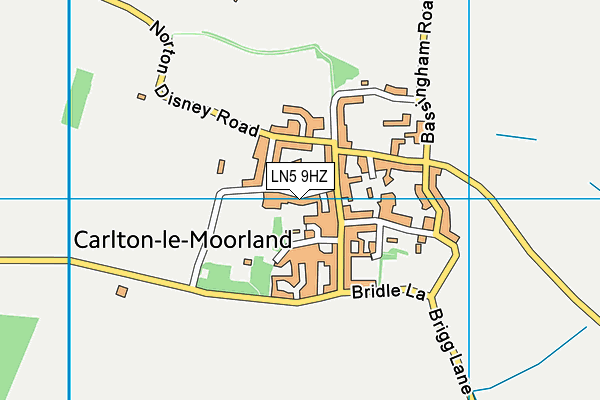 LN5 9HZ map - OS VectorMap District (Ordnance Survey)