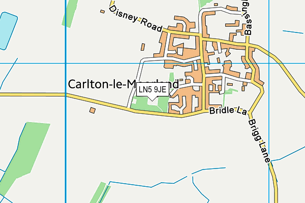 LN5 9JE map - OS VectorMap District (Ordnance Survey)