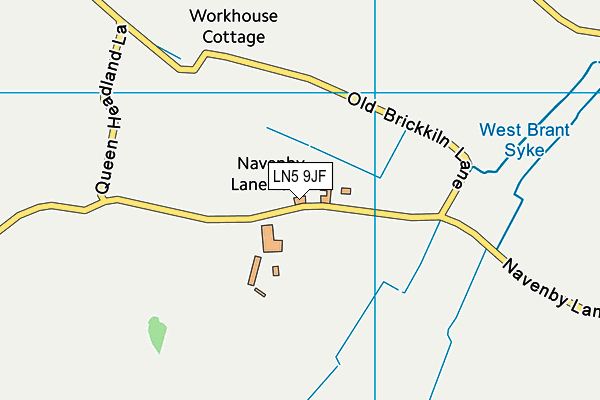 LN5 9JF map - OS VectorMap District (Ordnance Survey)