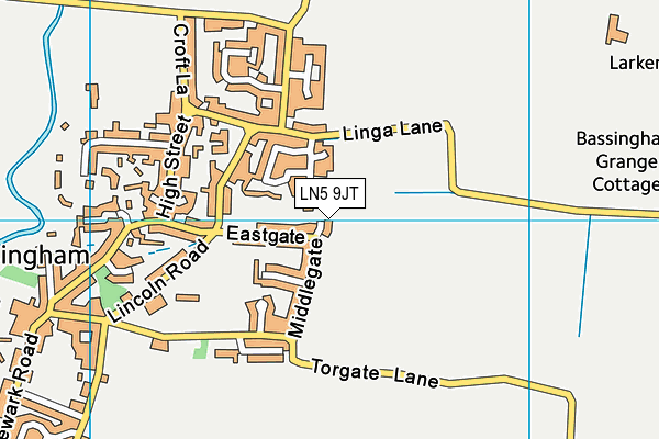 LN5 9JT map - OS VectorMap District (Ordnance Survey)