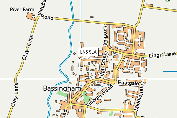 LN5 9LA map - OS VectorMap District (Ordnance Survey)