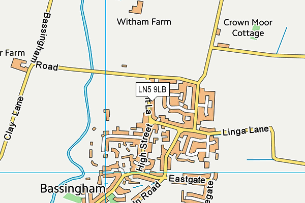 LN5 9LB map - OS VectorMap District (Ordnance Survey)