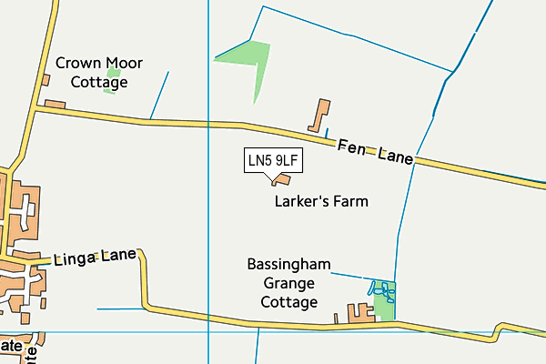 LN5 9LF map - OS VectorMap District (Ordnance Survey)