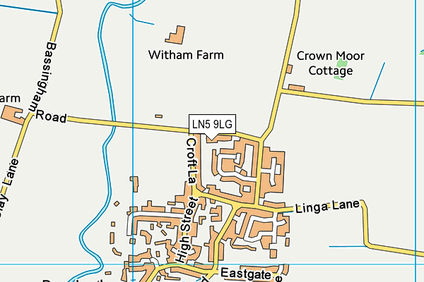 LN5 9LG map - OS VectorMap District (Ordnance Survey)