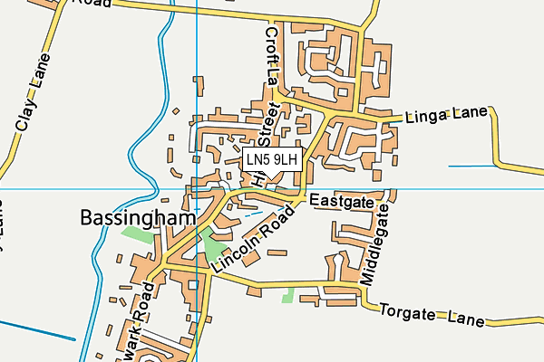 LN5 9LH map - OS VectorMap District (Ordnance Survey)