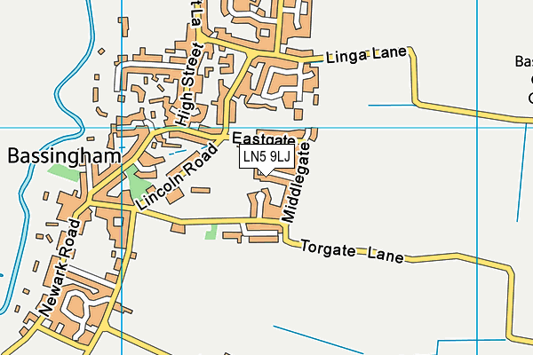 LN5 9LJ map - OS VectorMap District (Ordnance Survey)