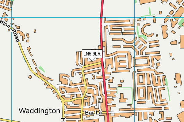 LN5 9LR map - OS VectorMap District (Ordnance Survey)