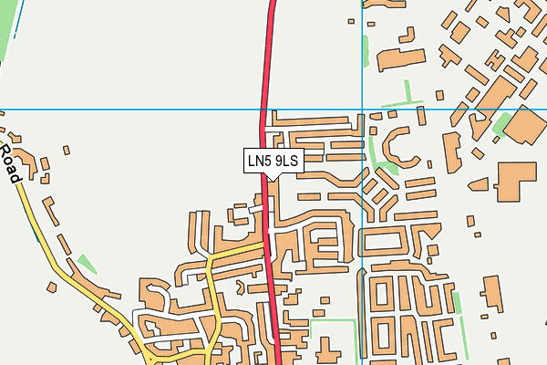 LN5 9LS map - OS VectorMap District (Ordnance Survey)