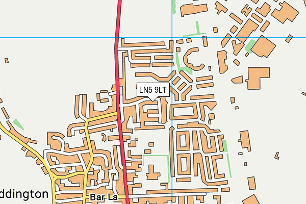 LN5 9LT map - OS VectorMap District (Ordnance Survey)