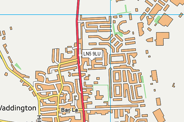 LN5 9LU map - OS VectorMap District (Ordnance Survey)