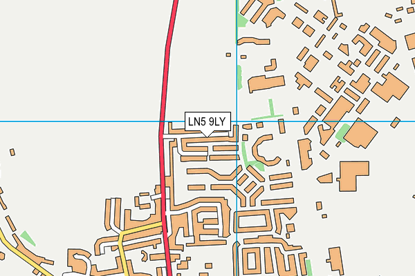 LN5 9LY map - OS VectorMap District (Ordnance Survey)