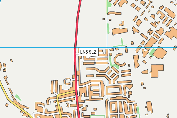 LN5 9LZ map - OS VectorMap District (Ordnance Survey)