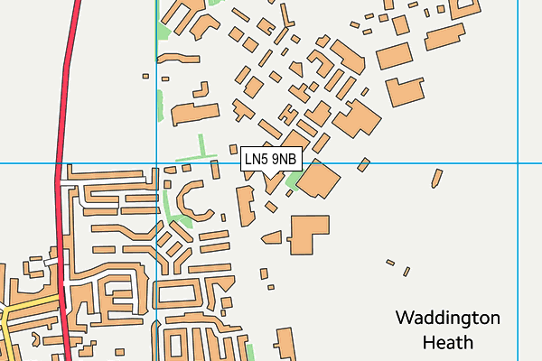 LN5 9NB map - OS VectorMap District (Ordnance Survey)