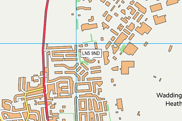 LN5 9ND map - OS VectorMap District (Ordnance Survey)