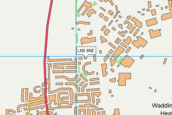 LN5 9NE map - OS VectorMap District (Ordnance Survey)