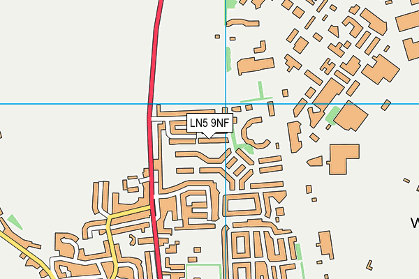 LN5 9NF map - OS VectorMap District (Ordnance Survey)