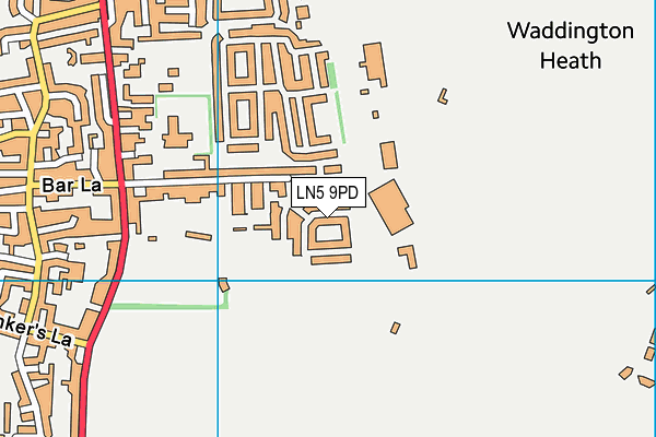LN5 9PD map - OS VectorMap District (Ordnance Survey)