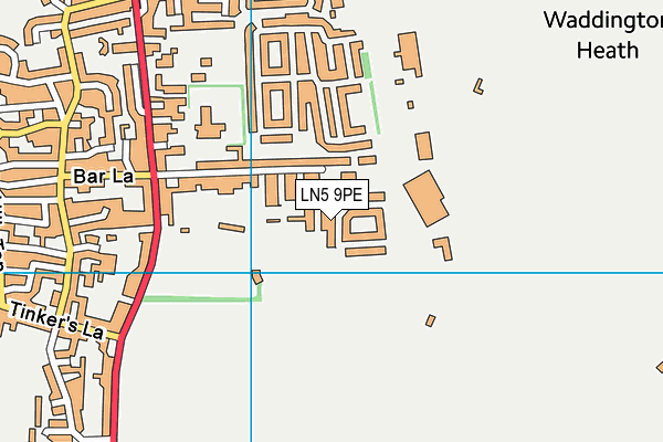 LN5 9PE map - OS VectorMap District (Ordnance Survey)