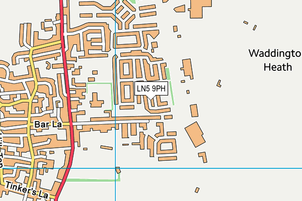 LN5 9PH map - OS VectorMap District (Ordnance Survey)