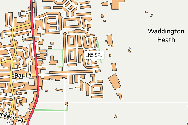 LN5 9PJ map - OS VectorMap District (Ordnance Survey)
