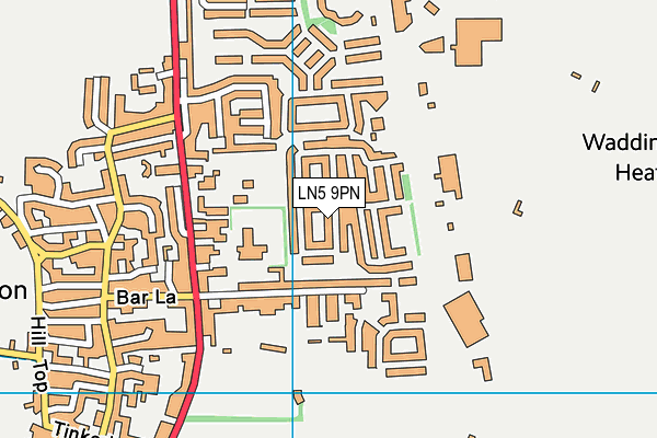 LN5 9PN map - OS VectorMap District (Ordnance Survey)