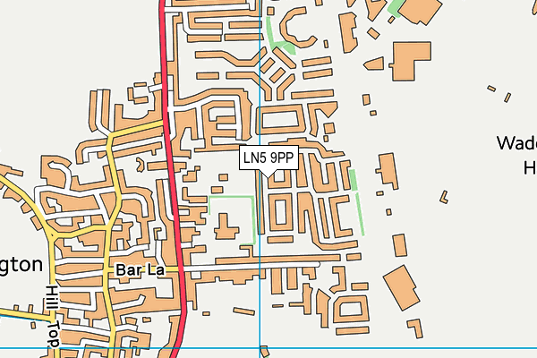 LN5 9PP map - OS VectorMap District (Ordnance Survey)