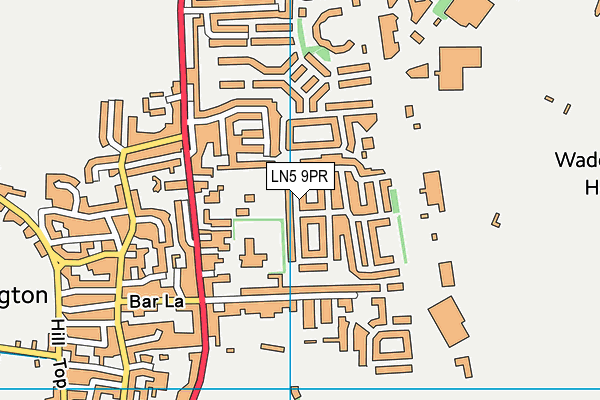 LN5 9PR map - OS VectorMap District (Ordnance Survey)