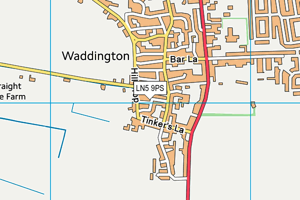 LN5 9PS map - OS VectorMap District (Ordnance Survey)