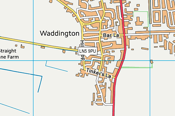 LN5 9PU map - OS VectorMap District (Ordnance Survey)