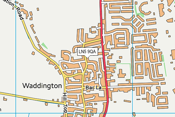 LN5 9QA map - OS VectorMap District (Ordnance Survey)