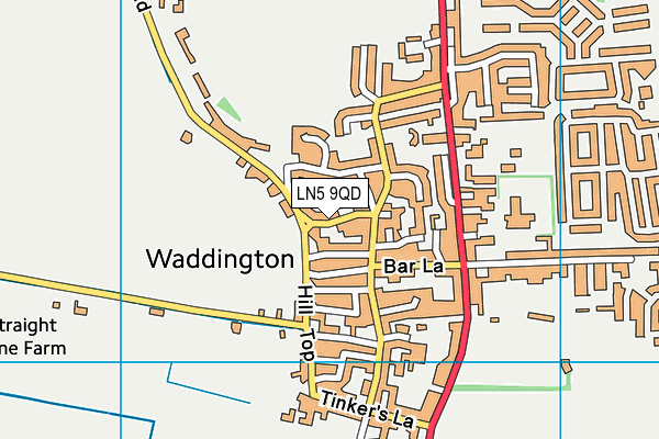 LN5 9QD map - OS VectorMap District (Ordnance Survey)