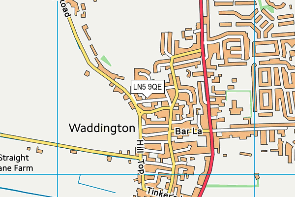 LN5 9QE map - OS VectorMap District (Ordnance Survey)